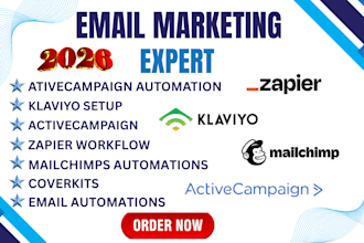 setup klaviyo campaign mailchimp newsletter activecampaign converkit expert