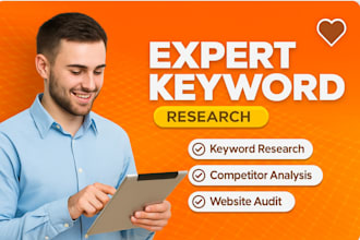 provide keyword research, competitor analysis, and SEO audit