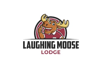 design top quality laughing moose lodge logo