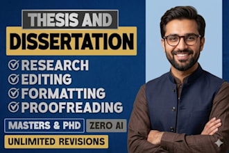 professionally edit, proofread and format your thesis and dissertation urgently