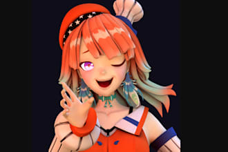 create 3d character models for vtuber, nsfw furry vrchat,3d vr rigging,3d anime