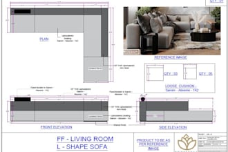 create custom furniture plans and elevations