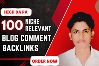 do 100 niche relevant blog comment backlinks to improve SEO