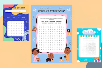 create word search crossword sudoku activity book for amazon KDP