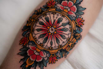 draw unique custom geometric tattoo design