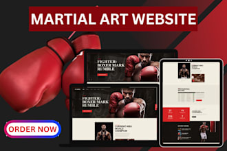 design a professional martial art website for your dojo and karate school