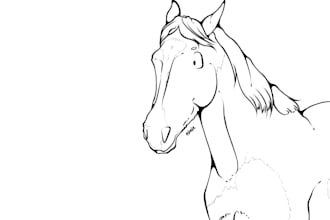 draw your horse in lineart