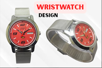 make realistic 3d industrial product design, 3d cgi watch animation wristwatch