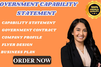 design government capability statement and capability statement business plan