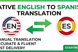 do a natural english, latvian, french to spanish translation for your documents
