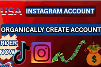 create a USA tiktok account, usa instagram account usa facebook account for you