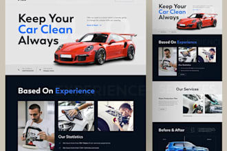 build auto repair booking site, car wash website design, car cleaning website
