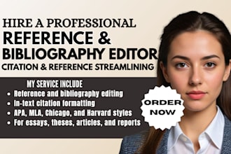 edit and format references bibliography in apa, mla, chicago, or harvard style