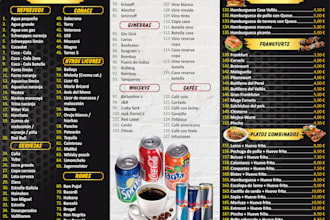 design a professional restaurant menu or brochure