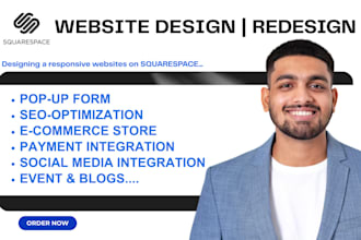 design redesign and update squarespace website landing pages website developmen
