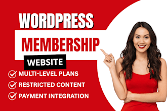 build a membership website or subscription website on wordpress