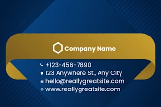 design a professional and modern business card for your business