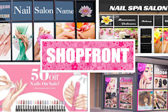 design eye catching shopfront or storefront window graphics
