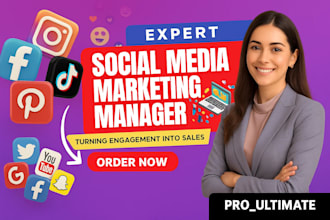 be your expert instagram tik tok facebook social media manager