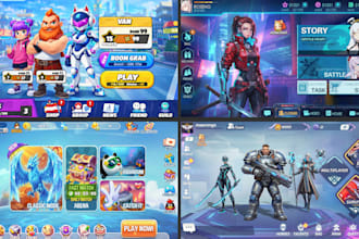 professionally design game UI UX for mobile