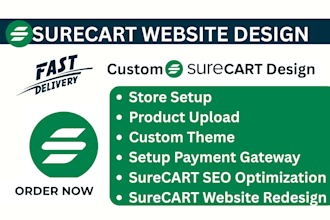 setup surecart ecommerce website design redesign list products SEO setup