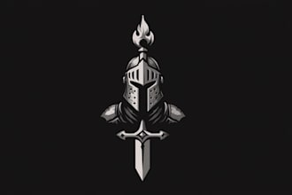 make a professional fantasy, rpg, medieval and rustic logo