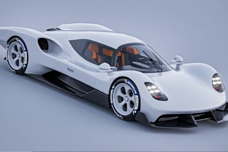 remodel 3d concept car, supercar, racing car, electric car, gta5, asseto corsar