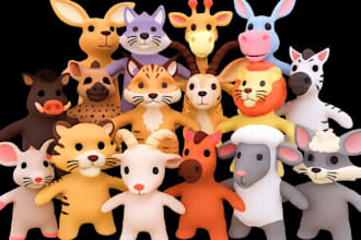 create a lowpoly stylized game character, plushie, or vinyl toy mascot model