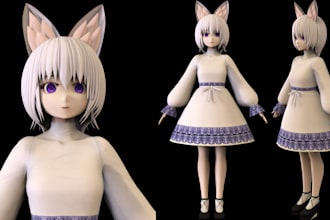 create a lowpoly stylized game character, plushie, or vinyl toy mascot model