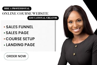 build a professional online course website on thinkfic kajabi
