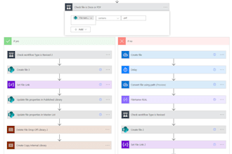 create power automate flows for PDF,email etc