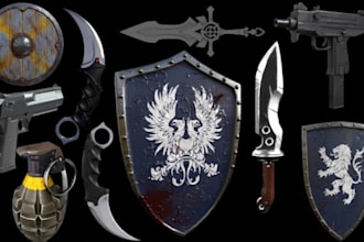 3d mask weapon 3d sword 3d armor knife gun props and cosplay for 3d printing