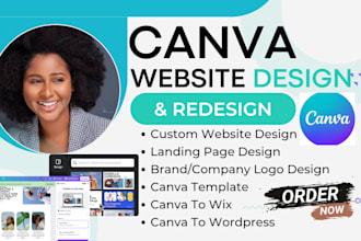 canva website design landing page redesign canva editable website and workbook
