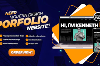 design a stunning modern wix portfolio website