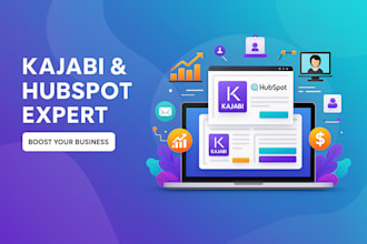 kajabi and hubspot CRM, website, automation, sales funnel