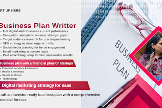 write a business plan with a financial plan for startups, business plan writer