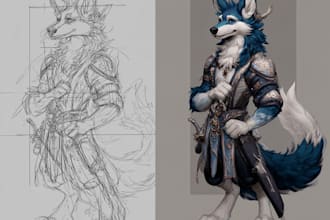 custom furry art for your characters