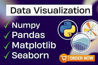 do data visualization using python, matplotlib and seaborn