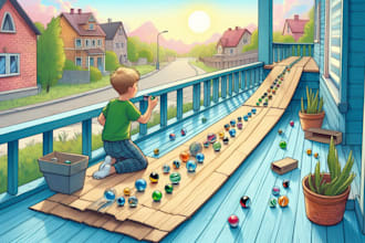 illustrate your kids book with vivid storytelling and charm