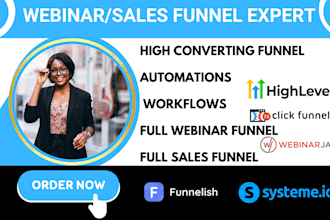 setup a webinar sales funnel using systeme io, everwebinar, webinarjam