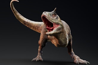 sculpt 3d character creature,dinosaur animal model,52 arkit blendshape,3d avatar