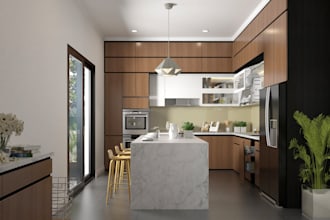 design modern kitchen interiors with 3d visualization