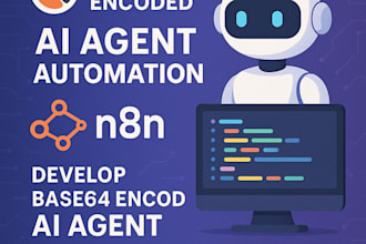 develop base64 encoded ai agent automation on replit and n8n