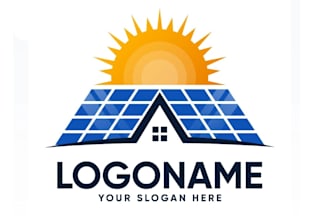 design a professional solar cleaning logo for your company