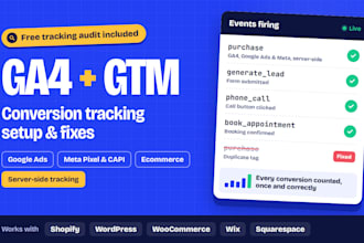 setup ga4, google tag manager and conversion tracking