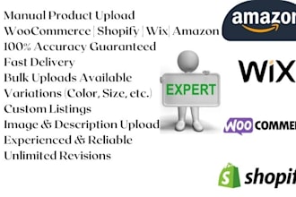upload products or add product to shopify, woocommerce, etsy, amazon store