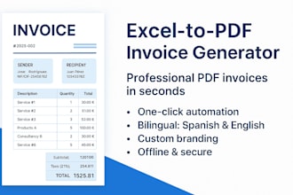automate excel to PDF invoice generation