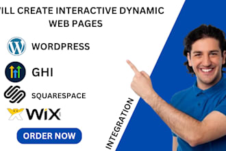 create and integrate custom dynamic web pages for squarespace wordpress ghl wix