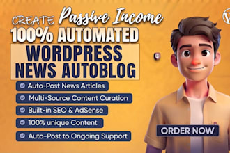 create an autopilot wordpress blog, ai automated ,wordpress autoblog