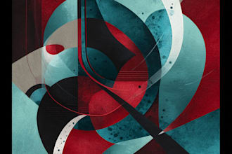 design and animate abstract album cover art